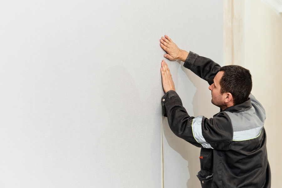 cek kondisi plester dinding